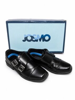 Josmo Black Double Monk Strap Boys Dress Shoes 3 Big Kid